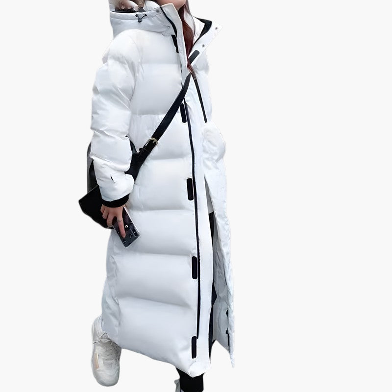 Damen Winter Steppmantel Lang Parka Wasserdicht mit Kapuze – Eleganter Outdoor Begleiter
