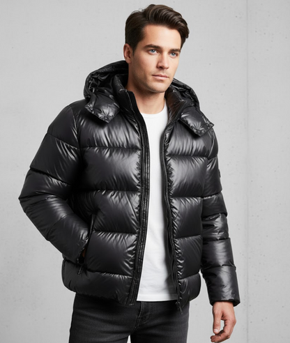 Men's Quilted Jacket Puffer Urban Street Style Winter Jacket – Ideal for Cold Days