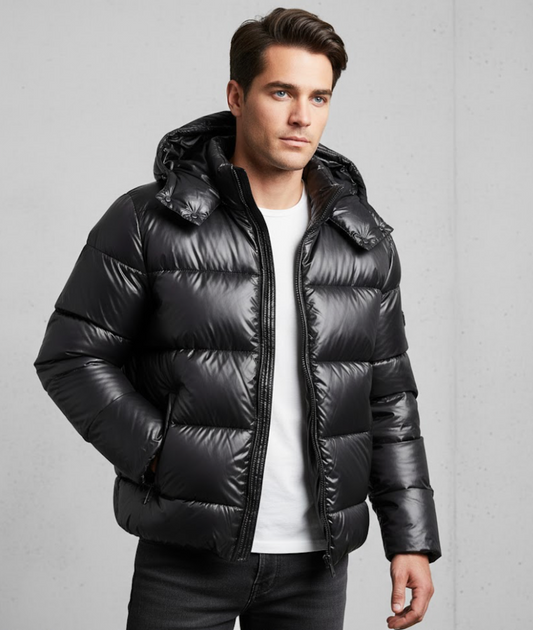 Men's Quilted Jacket Puffer Urban Street Style Winter Jacket – Ideal for Cold Days