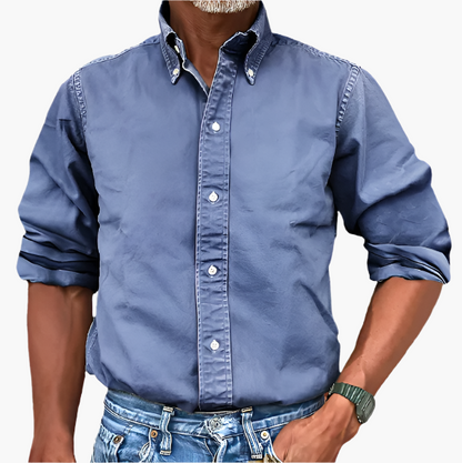 Herren Freizeit-Hemd Klassisch Langarm – Vielseitiges Business & Casual Hemd