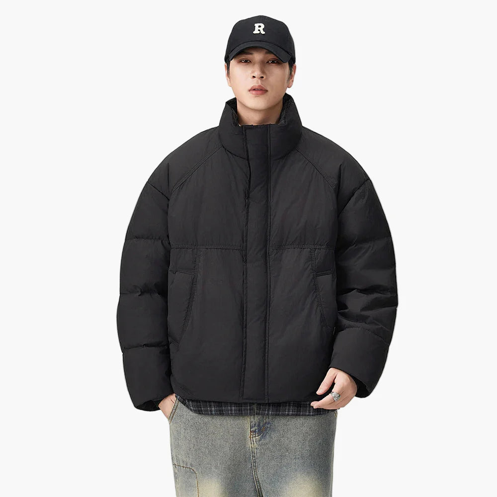 Men's oversized quilted jacket in streetwear style – casual winter jacket for everyday and leisure