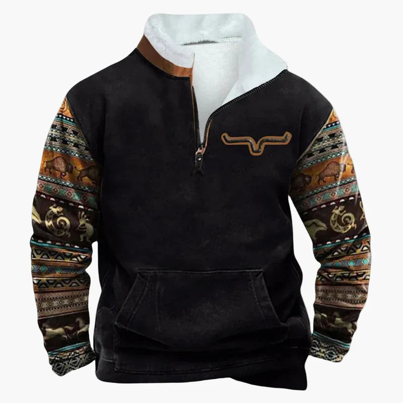 Herren Wild West Vintage Outdoor Sweatshirt – Freizeit Pullover im Western Stil