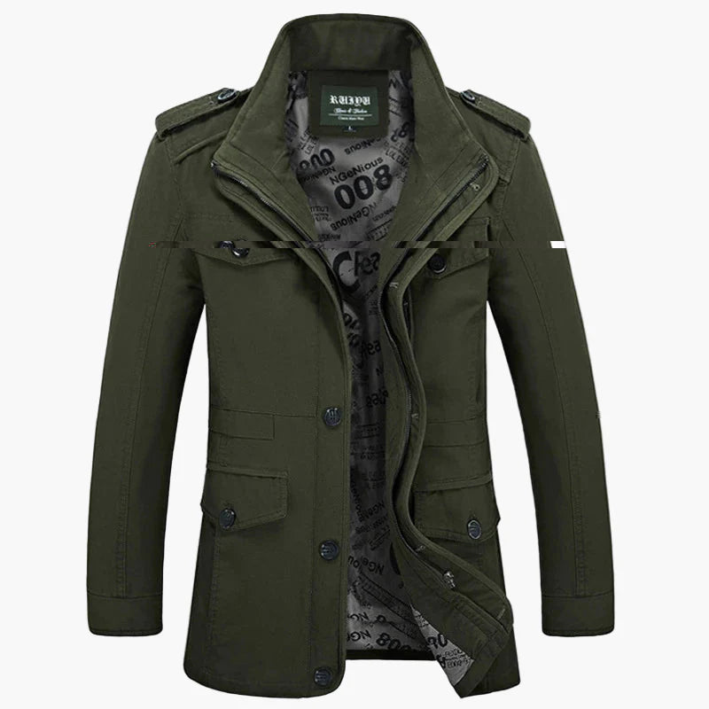Herren Militärstil Freizeitjacke – Outdoor Übergangsjacke mit vielen Taschen