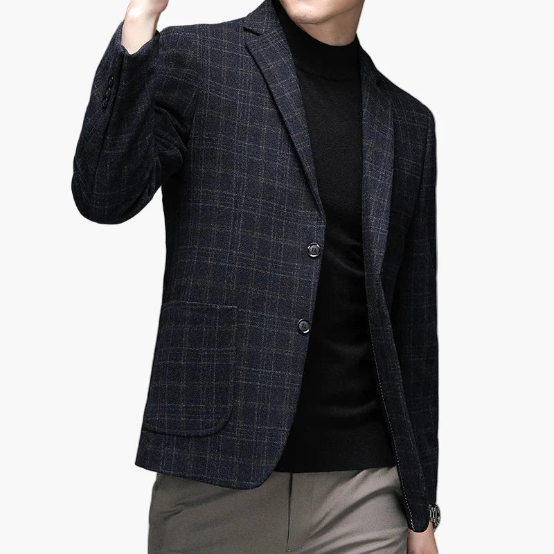Herren Business Casual Sakko – Moderner Kariert-Look für Büro und Alltag