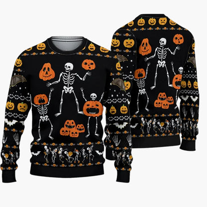 Herren Weihnachts-Pullover Lustig Christmas Bros Santa & Jesus Selfie Party Sweater