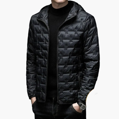Herren Steppjacke Winter Outdoor Freizeitjacke mit Kapuze – Wärmende Übergangsjacke