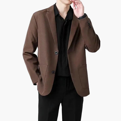 Men's Business Casual Blazer – Modern Single-Breasted Jacket for Office and Everyday Use
