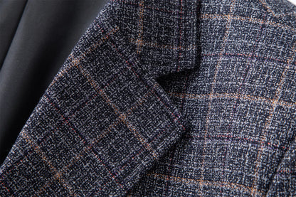 Herren Business Casual Sakko Kariert – Modernes Blazer-Design für Büro & Freizeit