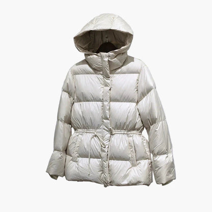 Women's winter quilted jacket with hood – fashionable outdoor jacket for cold days