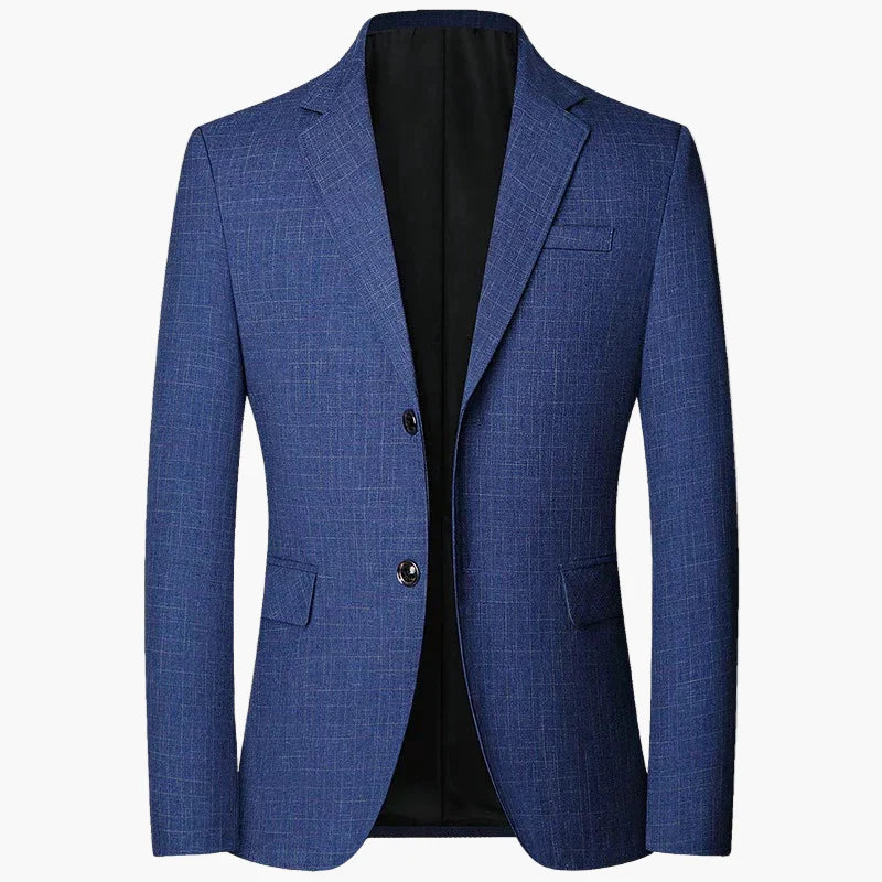 Men's Business Blazer with Check Pattern – Elegant Blazer for Office & Festive Occasions