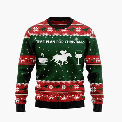 Men's & Women's Funny Horse Head Ugly Christmas Sweater – Christmas Party Knit Pullover