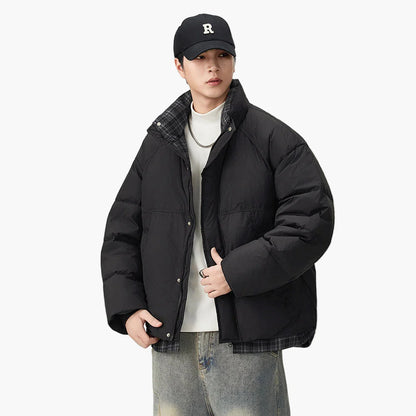 Men's oversized quilted jacket in streetwear style – casual winter jacket for everyday and leisure