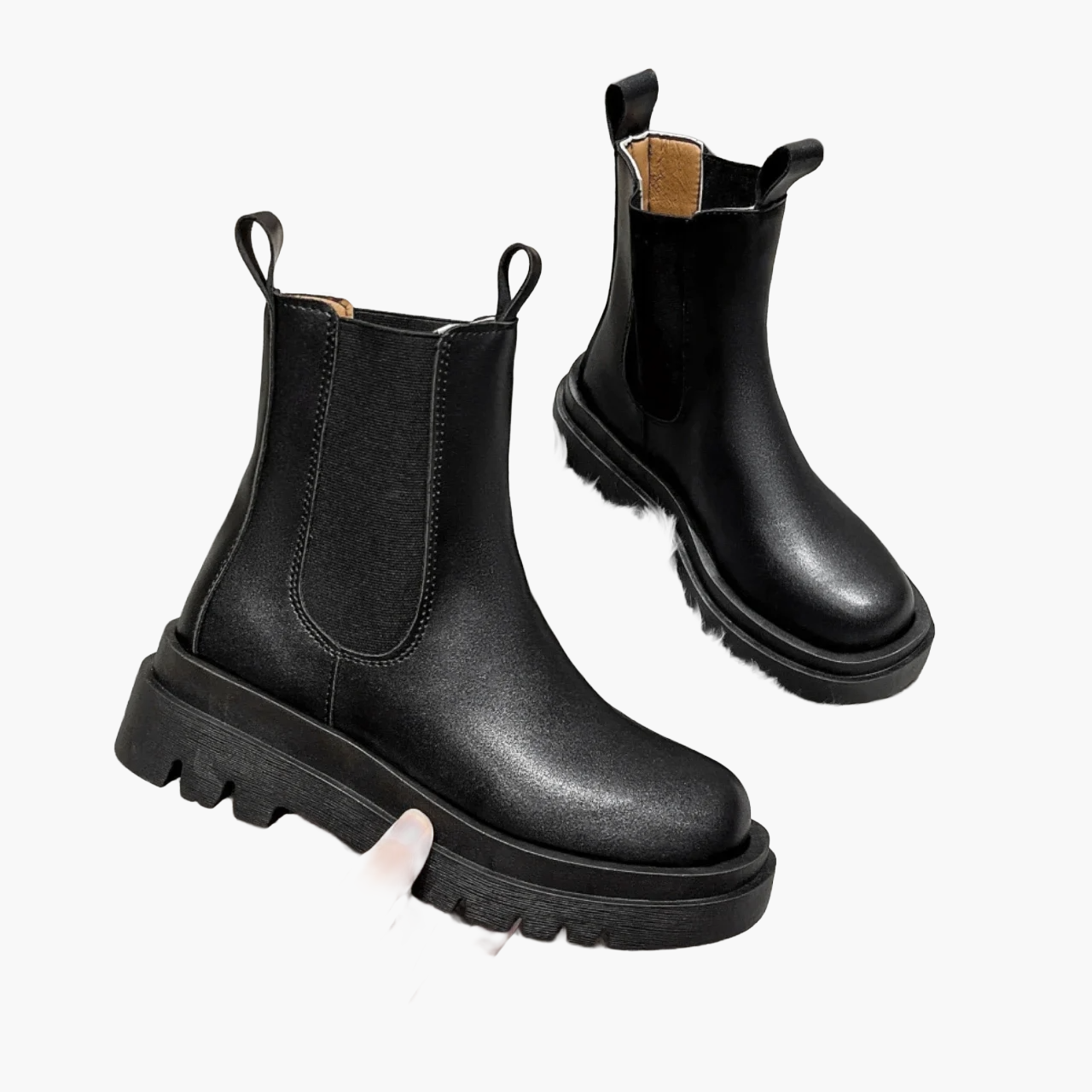 Damen Chelsea Boots mit Plateau und Profilsohle – Modische Stiefeletten für Alltag und Freizeit