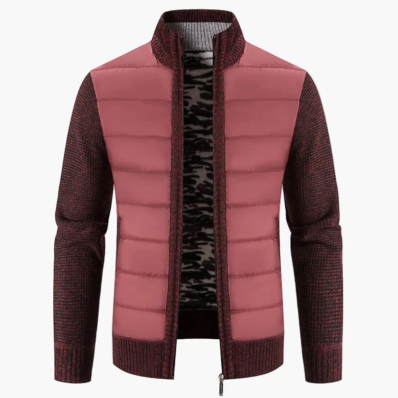 Herren Steppjacke mit Strickärmeln – Modische Übergangsjacke für Alltag und Freizeit