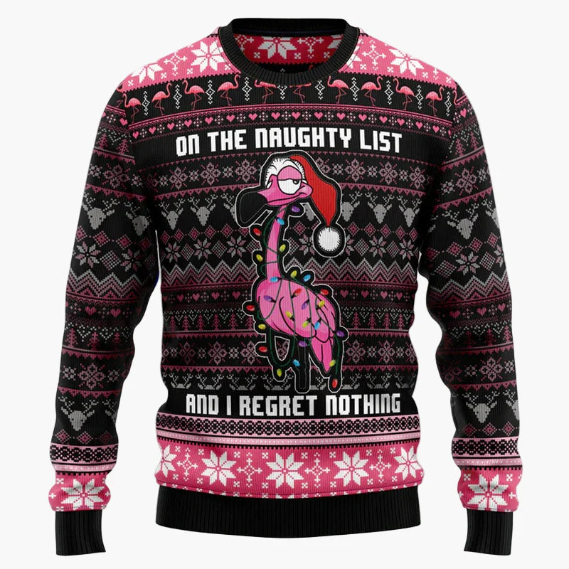 Men's & Women's Christmas Sweater Flamingo Funny – Ugly Christmas Sweater for Groups & Friends