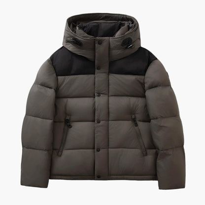 Men's winter quilted jacket with hood – casual outdoor puffer jacket for everyday and leisure