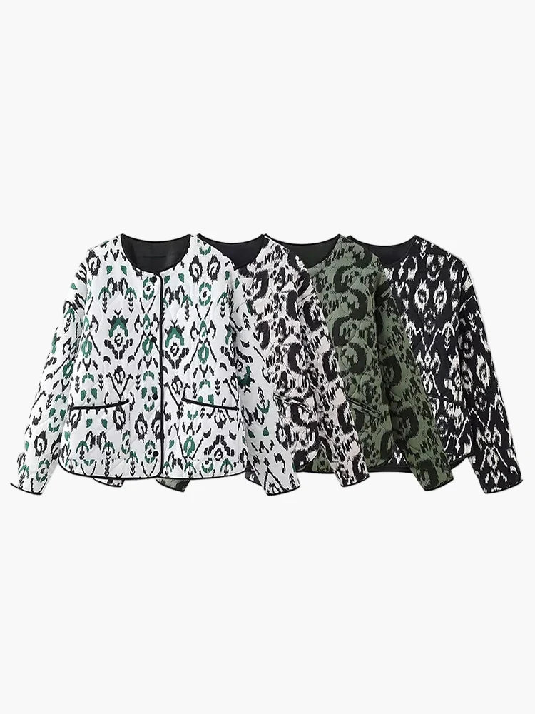 Women's quilted jacket in Ikat design – fashionable transitional jacket for everyday and leisure use