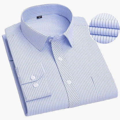 Men's Business Shirt with Stripes – Classic Style for Office & Everyday Use