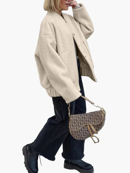 Women's Oversize Bomber Jacket in Street Style – Fashionable and Versatile for Everyday and Leisure