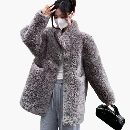 Women's Winter Trend Oversize Cozy Jacket – Fashionable Casual Jacket for Cold Days