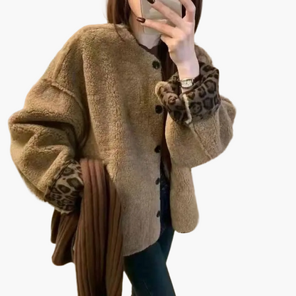 Damen Vintage Oversize Jacke mit Knopfleiste – Modischer Herbstmantel für Alltag & Freizeit