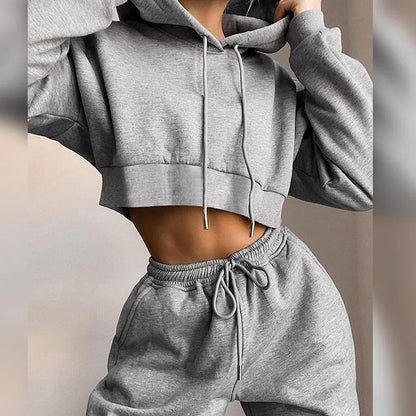 Women's Tracksuit Two-Piece Hoodie & Jogging Pants Leisure Sports Set