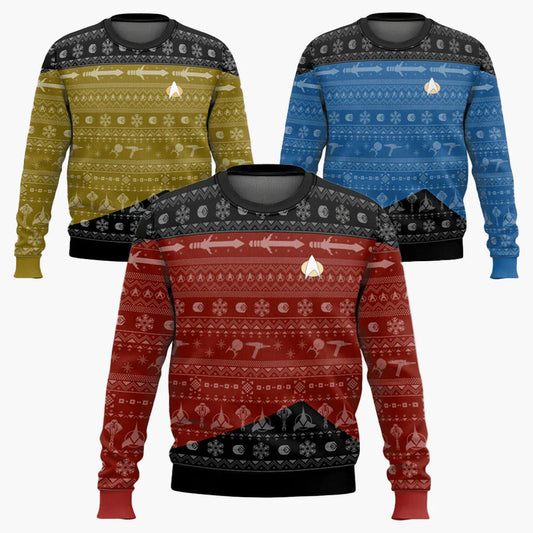 Herren Pullover Star Trek Weihnachten Geek Style – Perfekt für Sci-Fi Fans