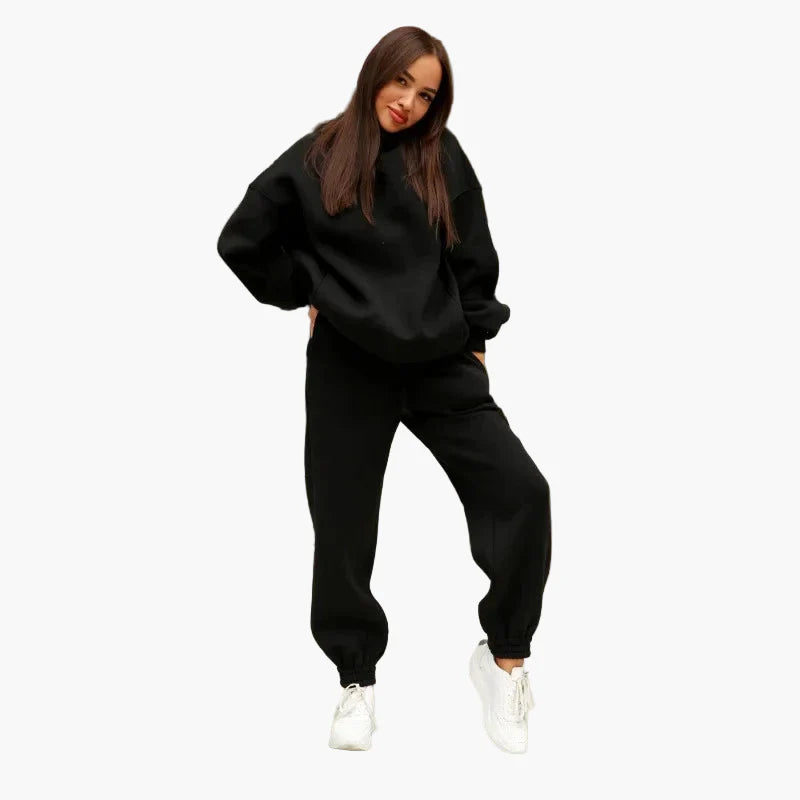 Women's Oversize Hoodie Jogging Suit Two-Piece Set Leisure Street Style