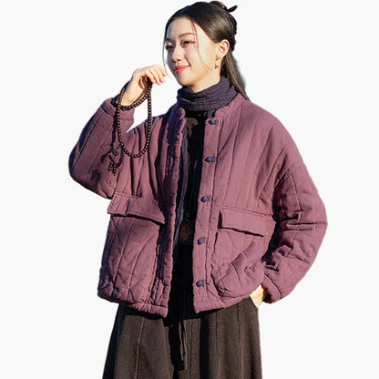 Women's vintage quilted jacket in a relaxed casual style – transitional jacket for everyday and outdoor use