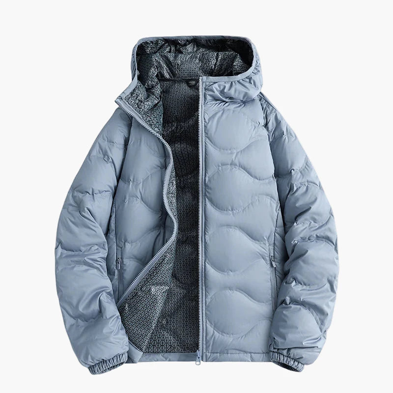 Herren Steppjacke Winter Outdoor Freizeitjacke mit Kapuze – Wärmende Übergangsjacke