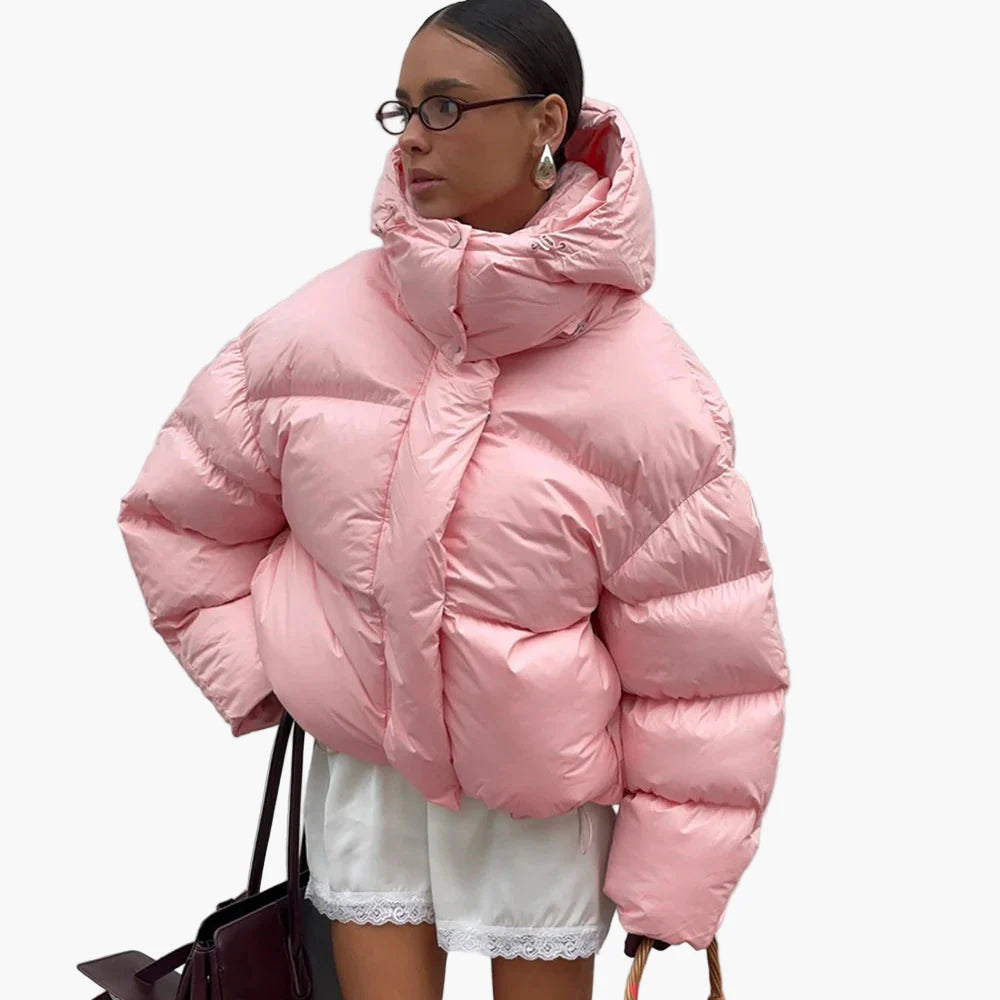 Women's Oversize Winter Quilted Jacket Trendy Streetstyle Outdoor