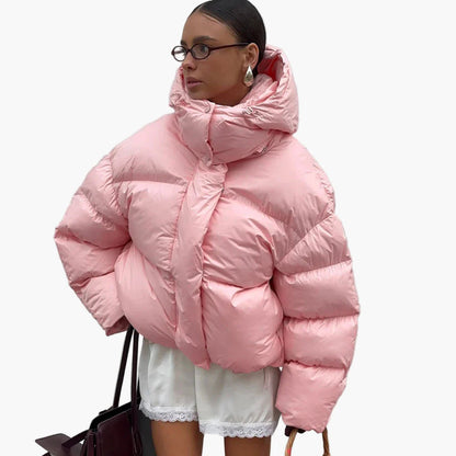 Women's Oversize Winter Quilted Jacket Trendy Streetstyle Outdoor