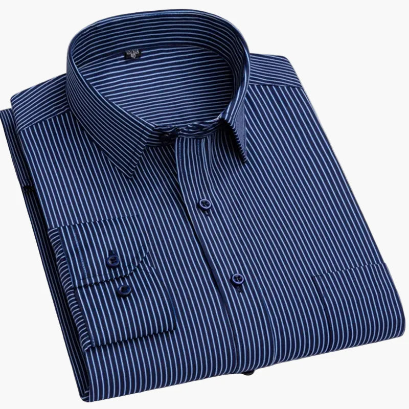 Men's Business Shirt with Stripes – Classic Style for Office & Everyday Use