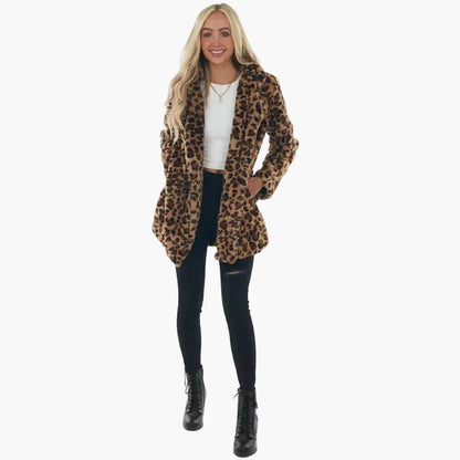 Women's Trendy Leopard Coat Jacket for Autumn and Winter – Casual Street Style