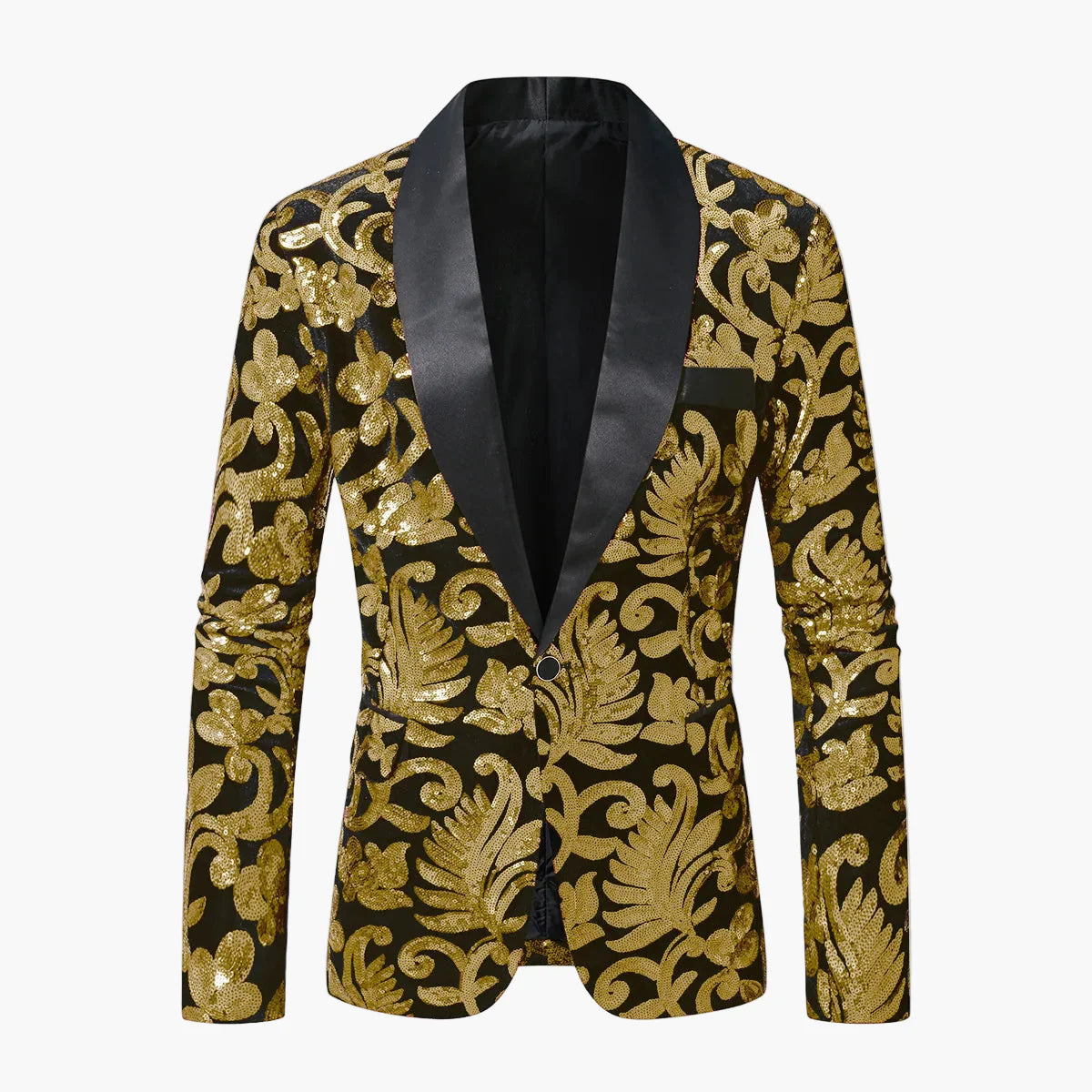 Herren Smoking Sakko – Elegantes Party-Jackett mit Glitzer-Pailletten und Modernem Schalkragen für festliche Anlässe
