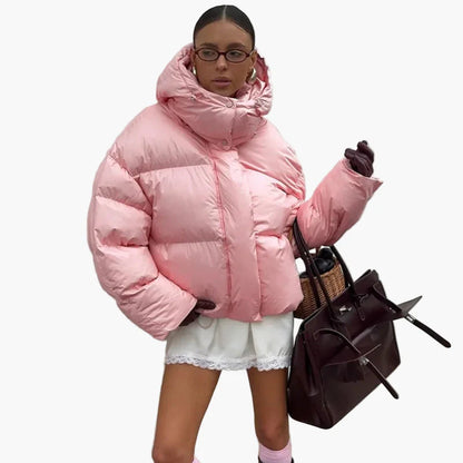 Women's Oversize Winter Quilted Jacket Trendy Streetstyle Outdoor