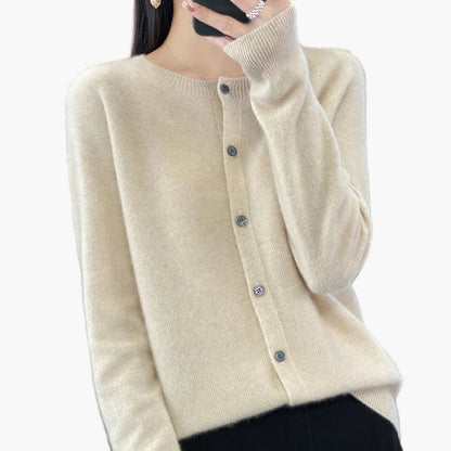 Women's knitted cardigan – Classic cardigan in elegant style for everyday and office use