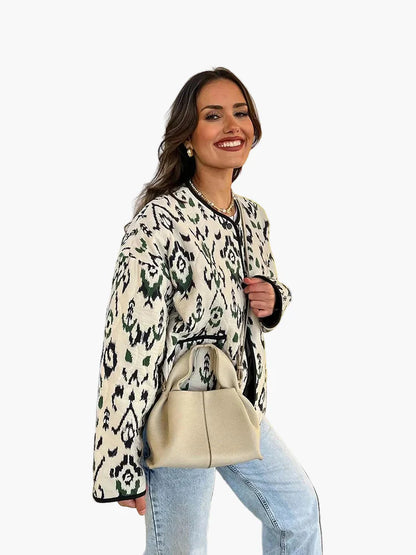 Women's quilted jacket in Ikat design – fashionable transitional jacket for everyday and leisure use