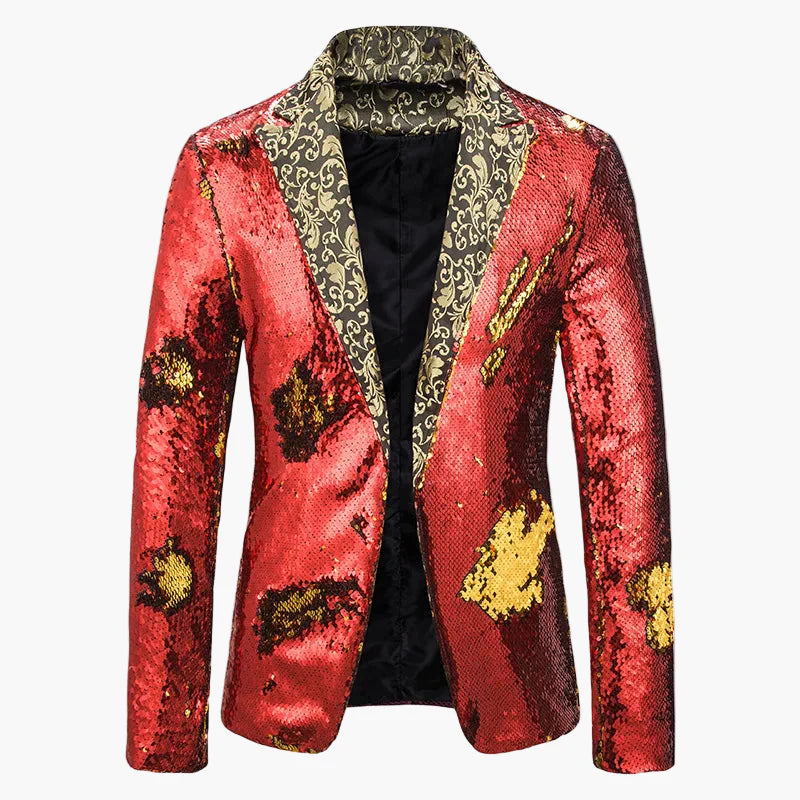 Men's Blazer for Stage and Party – Shiny Sequin Jacket in Extravagant Design