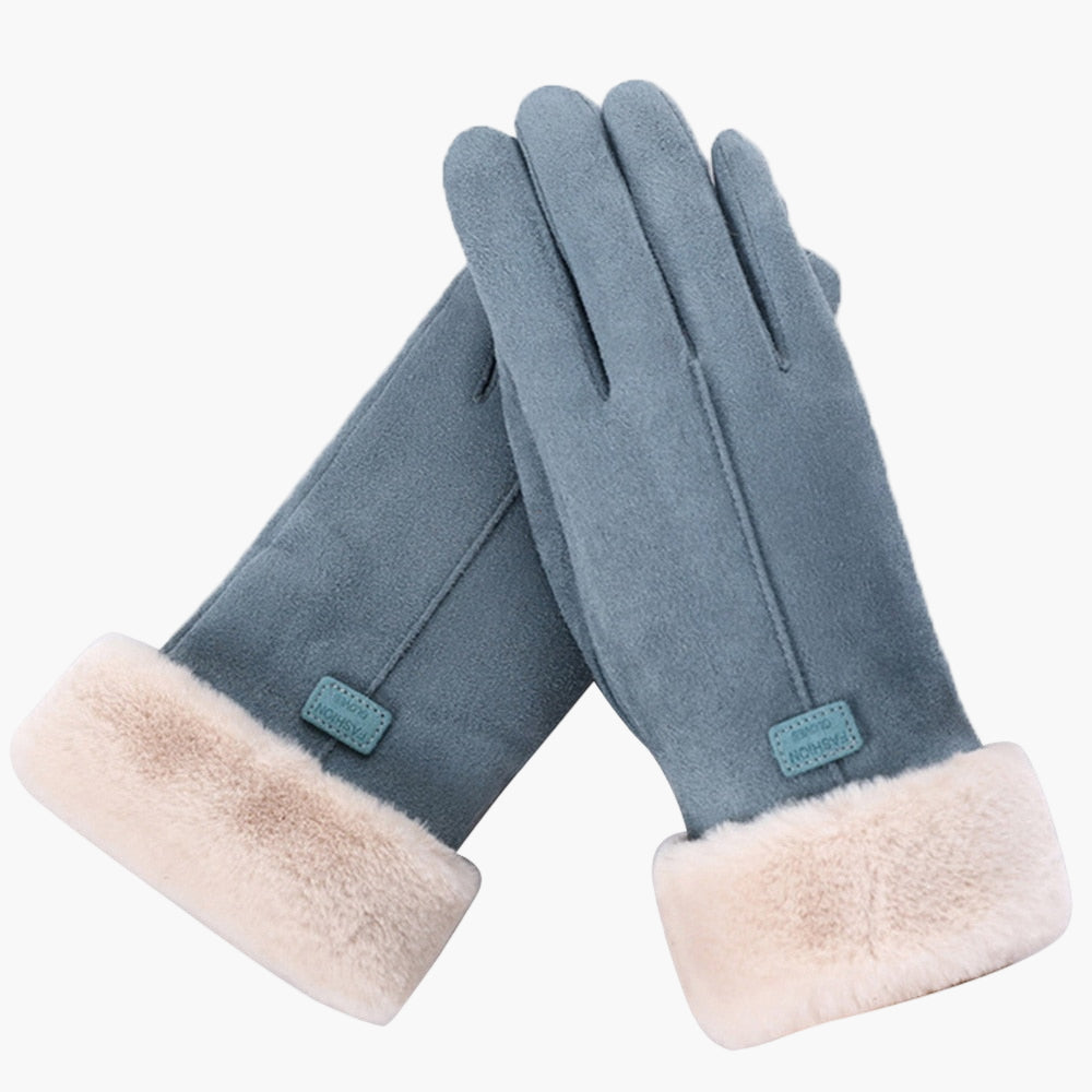 Damen Winterhandschuhe Furry – Stilvolle und warme Alltags-Handschuhe mit Touchscreen-Funktion