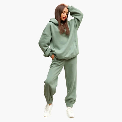 Women's Oversize Hoodie Jogging Suit Two-Piece Set Leisure Street Style