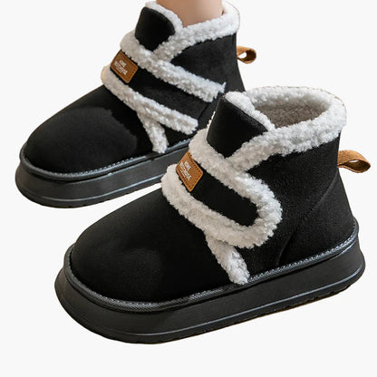 Women's Winter Slippers Warm with Velcro Closure – Comfort Boots for Home