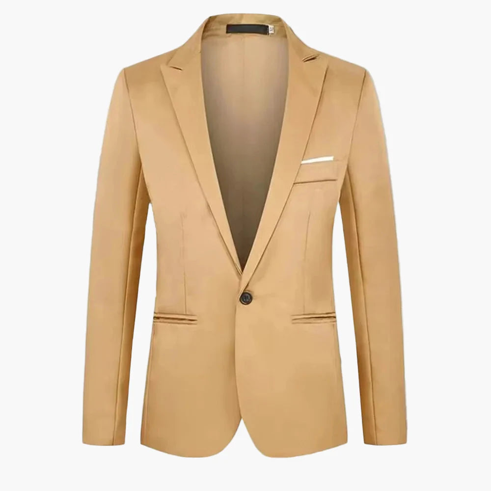 Men's Blazer One-Button Classic – Elegant Suit Jacket for Business & Leisure