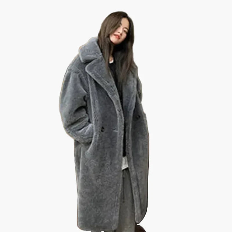 Damen Langer Oversize Mantel – Modischer Wintermantel für Alltag & Freizeit