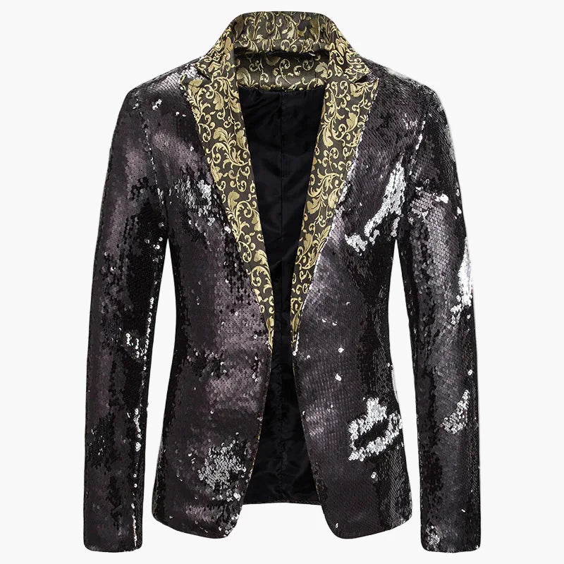 Men's Blazer for Stage and Party – Shiny Sequin Jacket in Extravagant Design