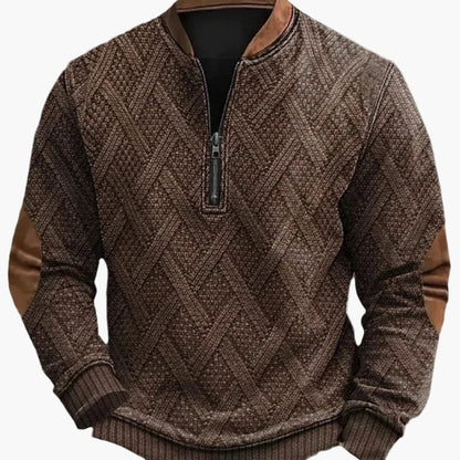Herren Pullover mit halbem Reißverschluss – Stilvoller Strick-Look für Herbst und Winter
