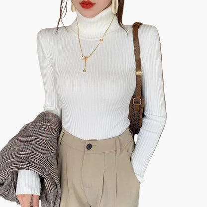 Women's Turtleneck Sweater Long Sleeve Basic Style – Ideal for Everyday and Office