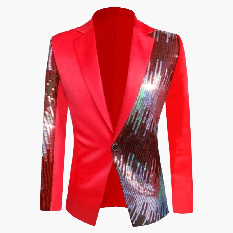 Herren Sakko Modern Glitzer-Design für Party und Bühne – Eleganter Einreiher Blazer