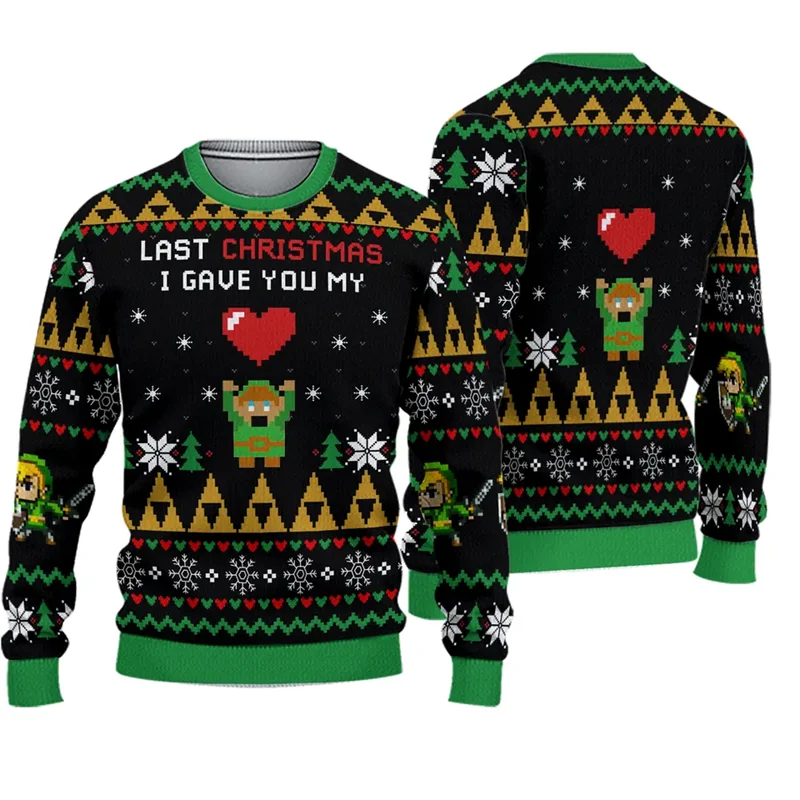 Herren Weihnachts-Pullover Lustig Christmas Bros Santa & Jesus Selfie Party Sweater