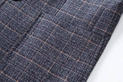 Herren Business Casual Sakko Kariert – Modernes Blazer-Design für Büro & Freizeit